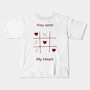 you won my heart love Kids T-Shirt